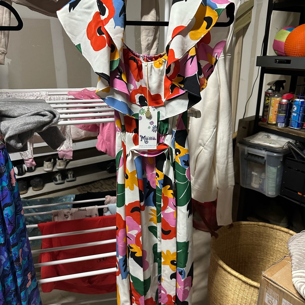 Show Me Your MuMu Colorful Floral Midi Dress